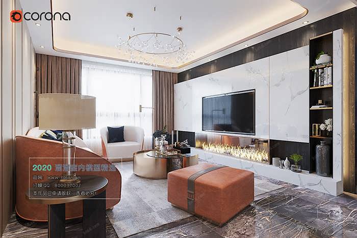 A068 Living room Modern style Corona model 2020