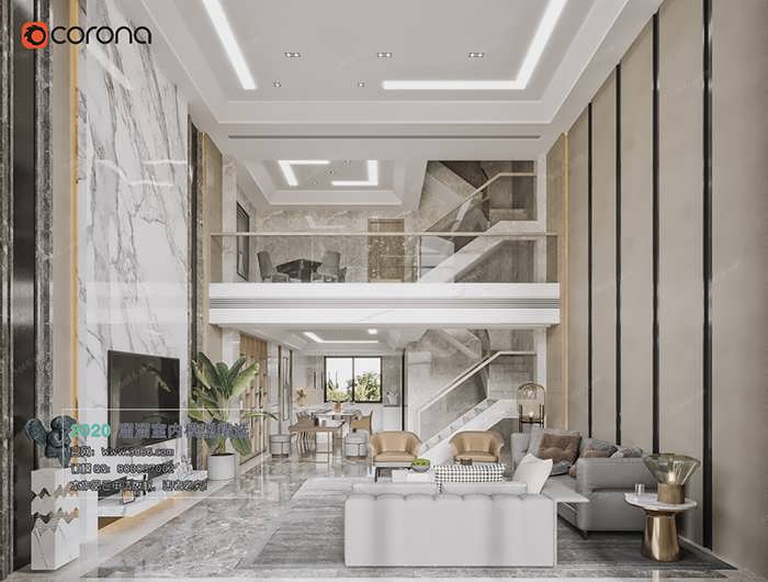 A070 Living room Modern style Corona model 2020