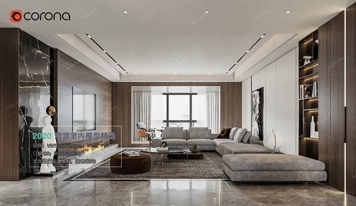 A082 Living room Modern style Corona model 2020