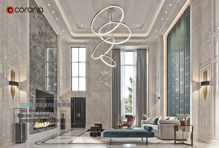 A086 Living room Modern style Corona model 2020