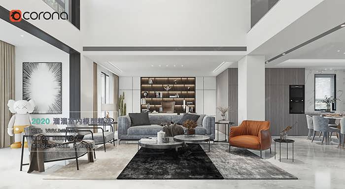 A094 Living room Modern style Corona model 2020