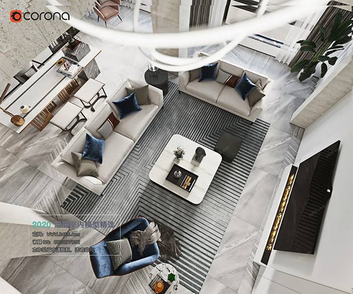 A104 Living room Modern style Corona model 2020
