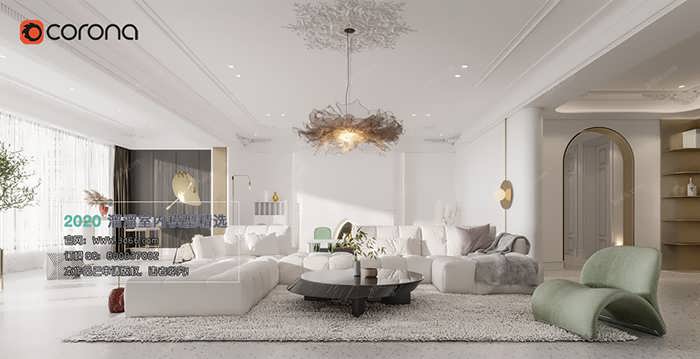 D014 Living room European style Corona model 2020