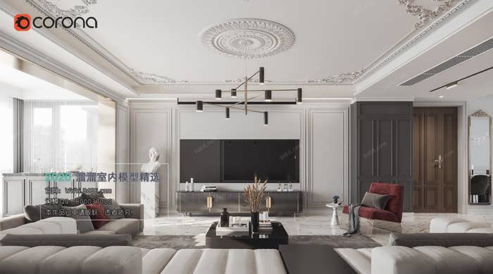 D019 Living room European style Corona model 2020