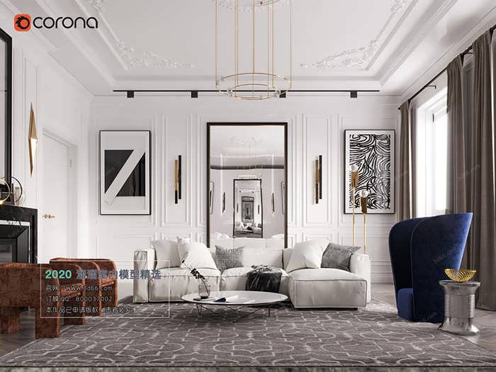 D020 Living room European style Corona model 2020