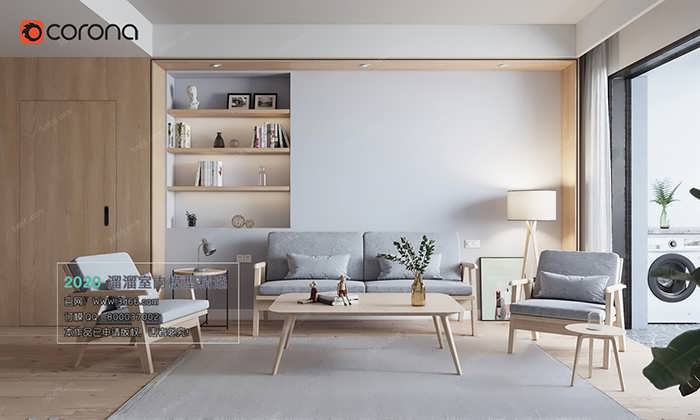 M009 Living room Nordic style Corona model 2020