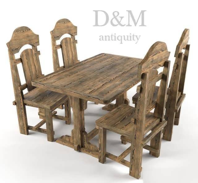 Aged table and chairs from DM