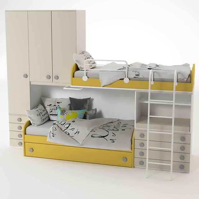 Bunk Yellow Bed
