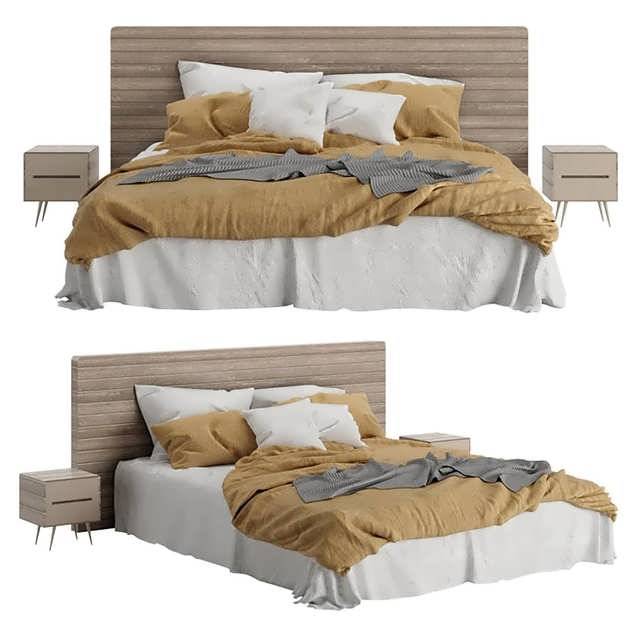 Wooden Bed 01