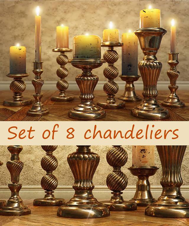 Set of 8 chandelier