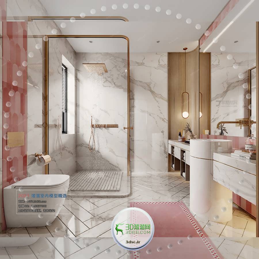 A002 Bathroom Modern Vray 2021