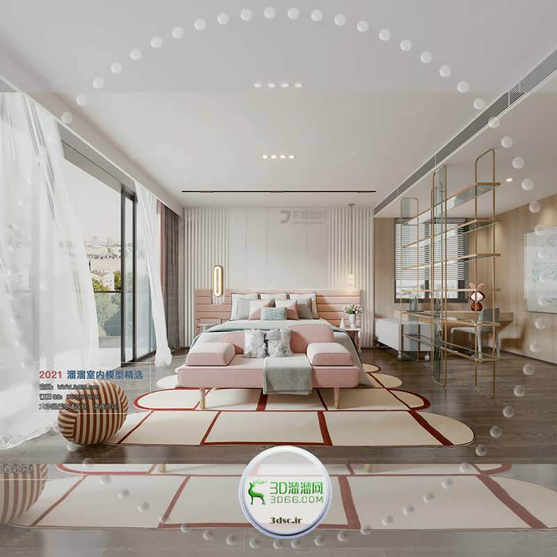 A010 Bedroom Modern Vray 2021