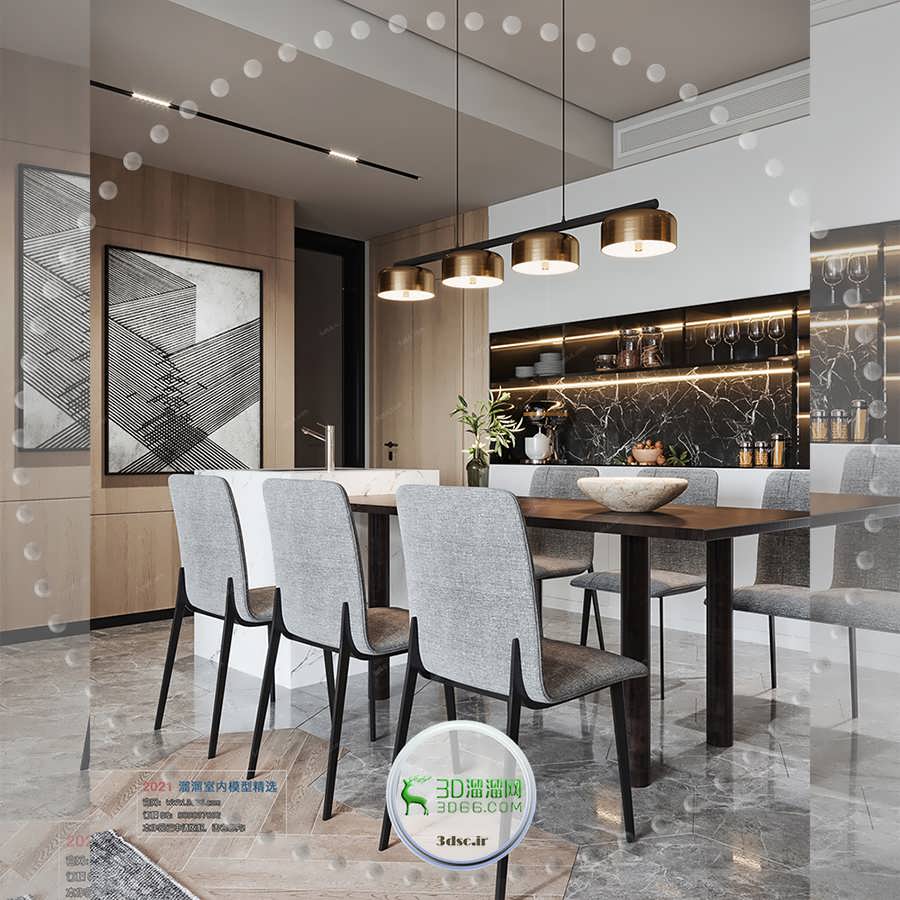 A015 DiningRoom Kitchen Modern Corona 2021