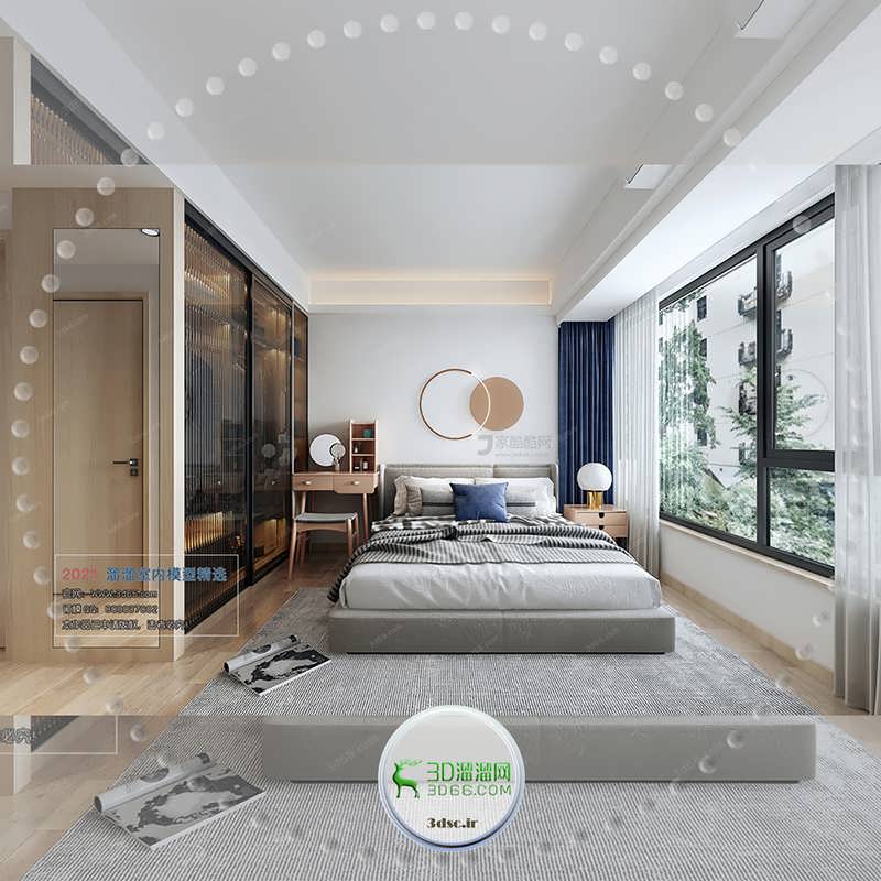 A025 Bedroom Modern Vray 2021