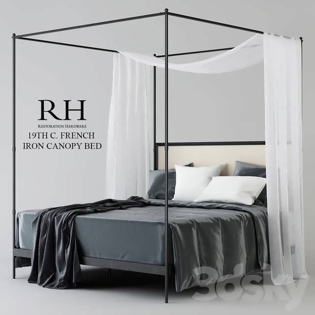 RH 19 TH WITH FRENCH IRONC ANOPY BED