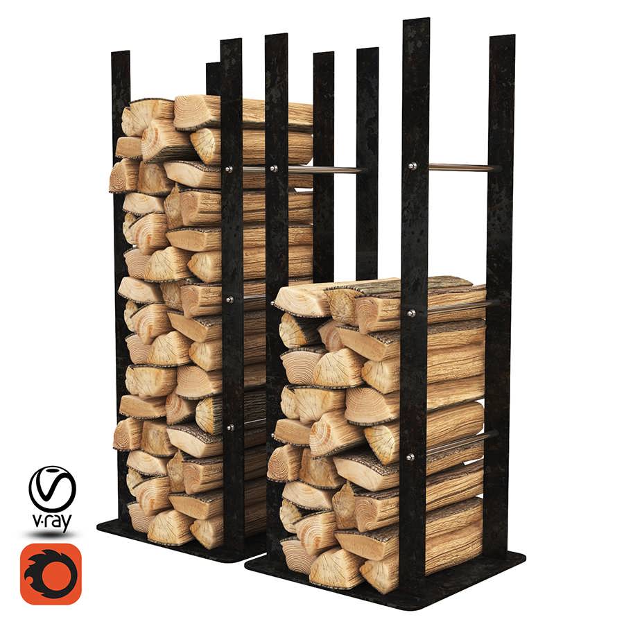 3dsky pro Firewood Storage Rack 3D Model