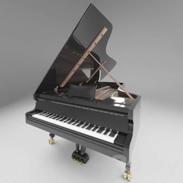 3dsky pro Grand Piano 3D Model