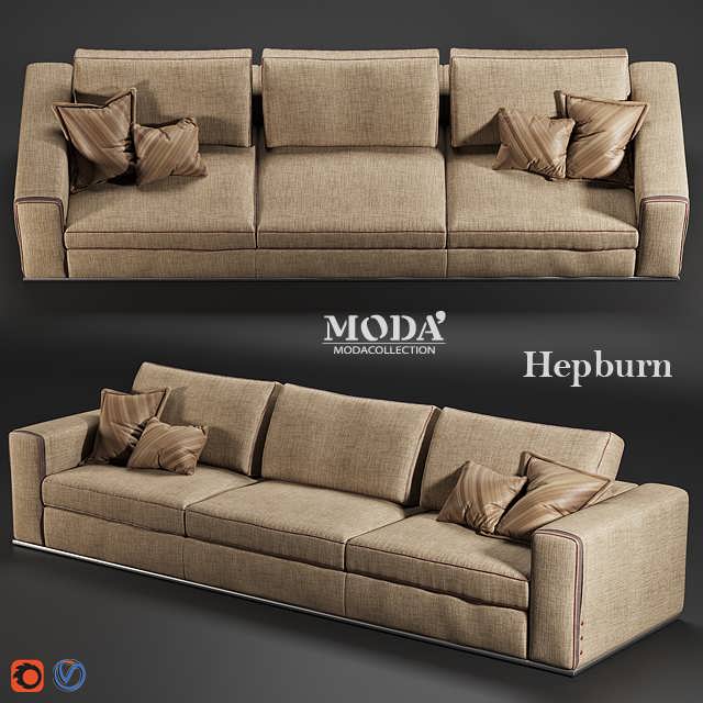 3dsky pro Hepburn Sofa 2 3D Model