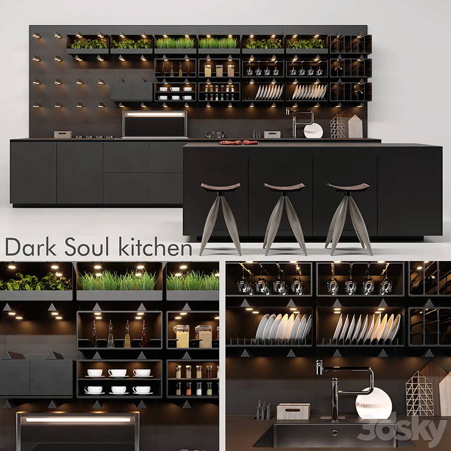 3dsky pro Kitchen Dark Soul 3D Model