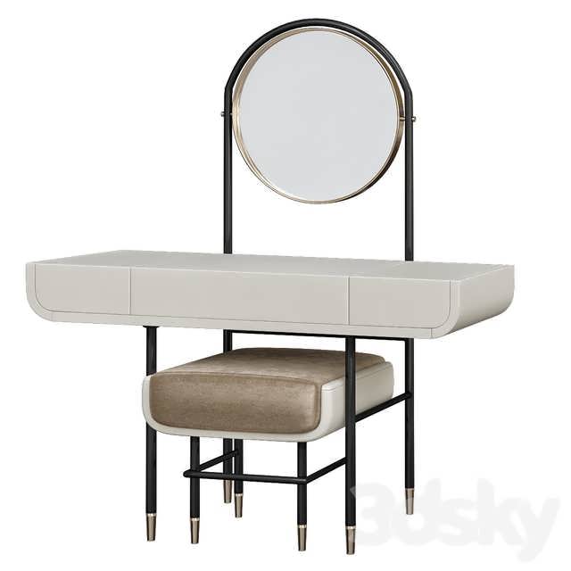 3dsky pro Make Up Mirror Work Table With 3D Model