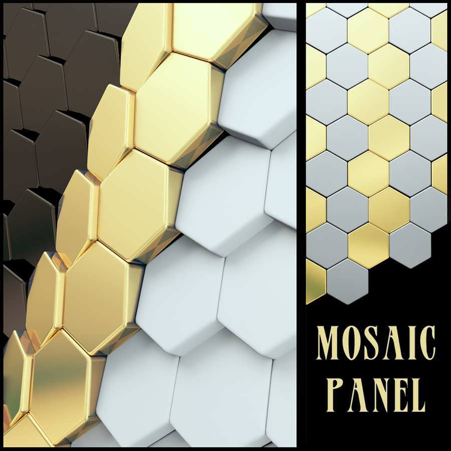 3dsky pro Mosaic Panel 3D Model
