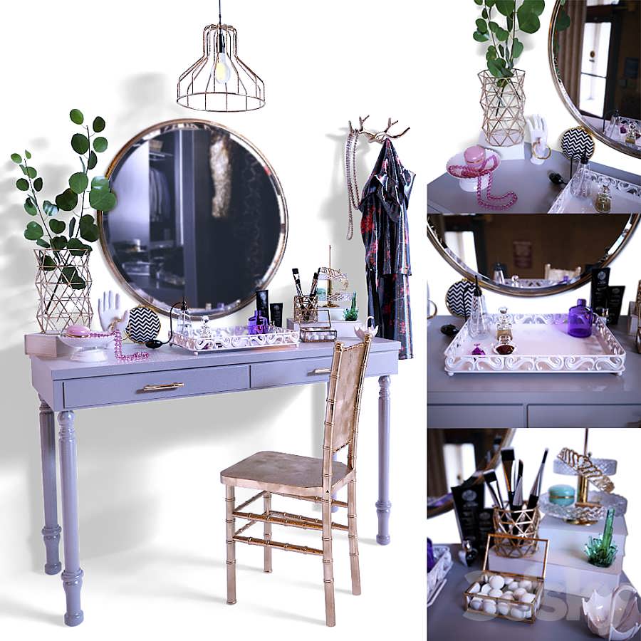 3dsky pro Dressing table with decorative filling 3D Model