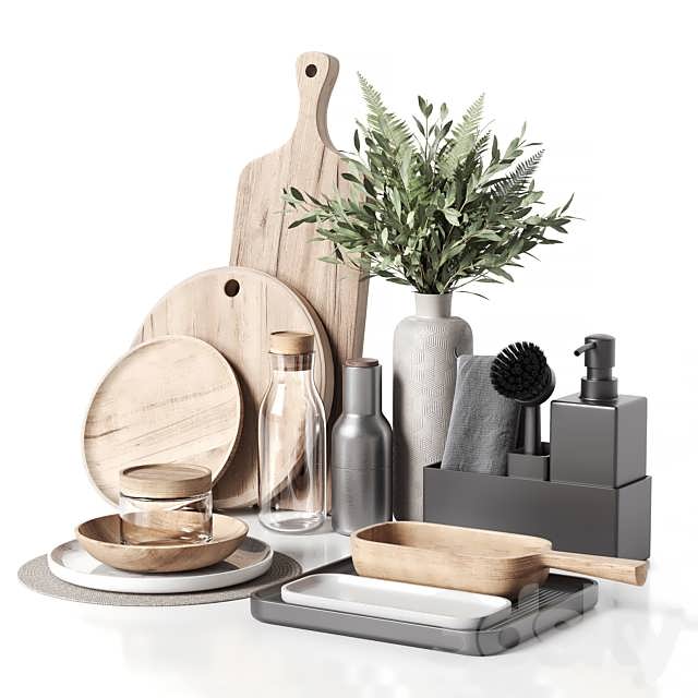 3dsky Kitchen Decorative Set 045 3D Model