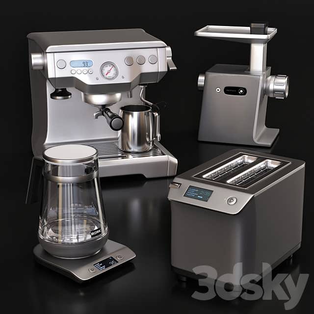 3dsky Kitchen Household Appliances Bork Silver 3D Model