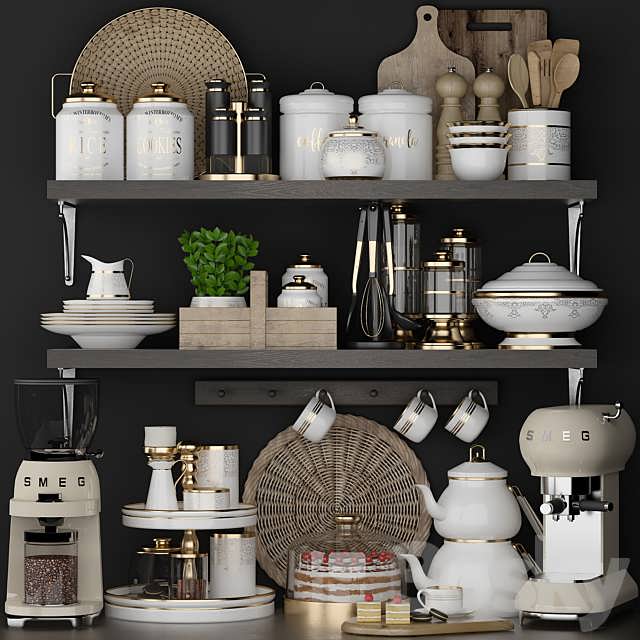 3dsky Kitchen Kitchen Set 001 3D Model
