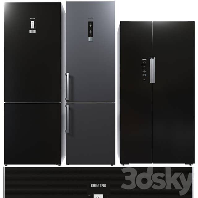 3dsky Kitchen Set Refrigerator Siemens 2 3D Model