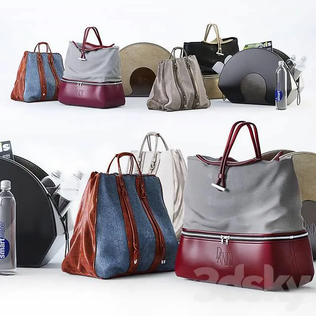 3dSky A Set Of Bags Dandy Bag 3D Object