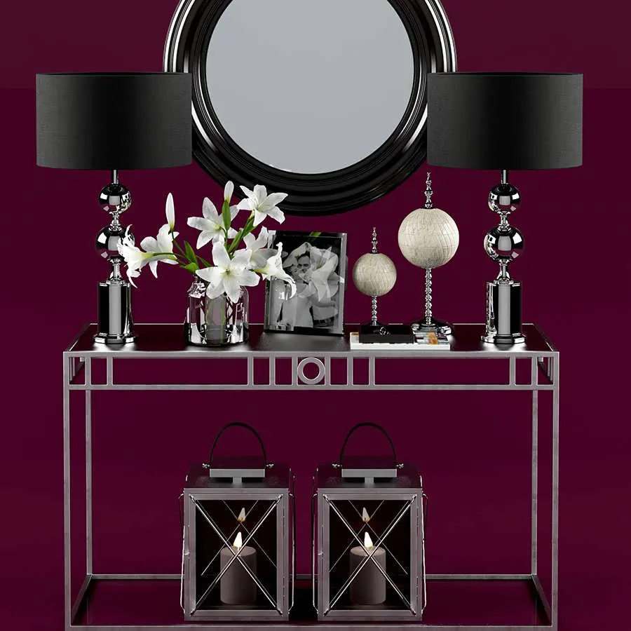 3dSky Andrew Martin De Luna Console With Decor 3D Object