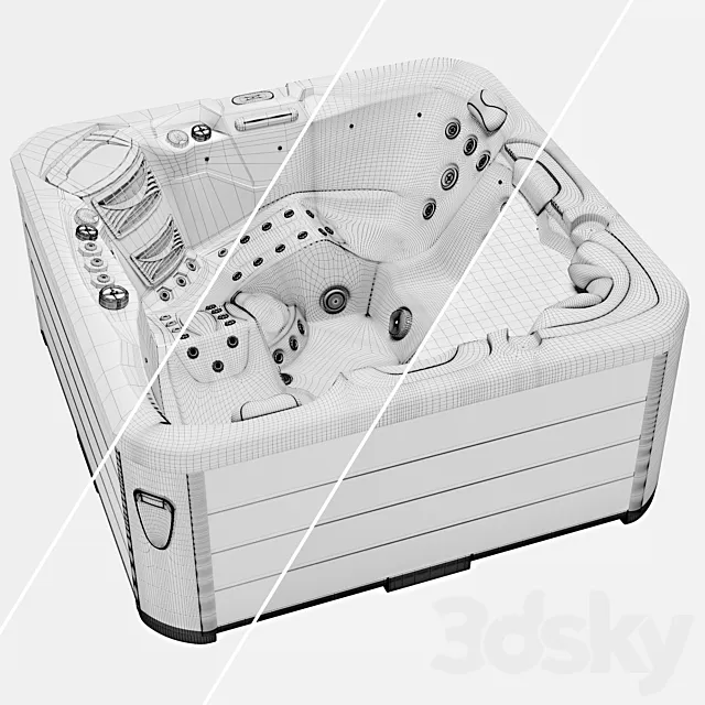 جکوزی بالبوآ با جزئیات کامل؛ ایده‌آل برای پروژه‌های لاکچری استخر و ویلا.