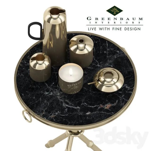 3dSky Coffee Table Living Room Rue Royale 3D Object