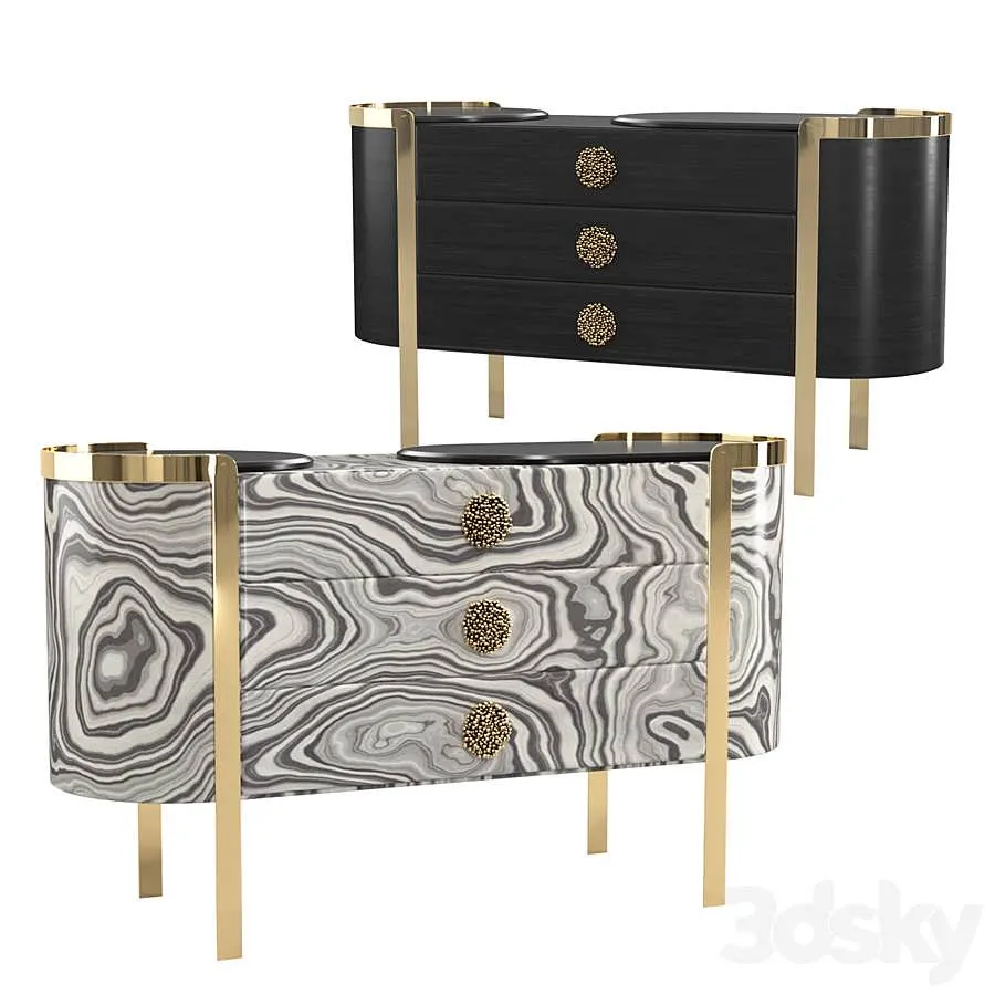 3dSky Commode Doris Opera Contemporary 3D Object