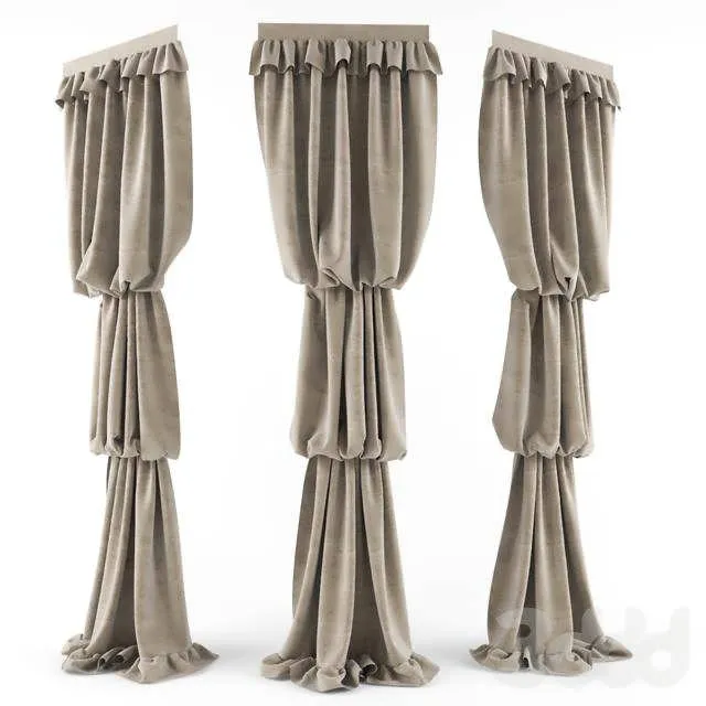 3dSky Curtains [Classic_3] 3D Object