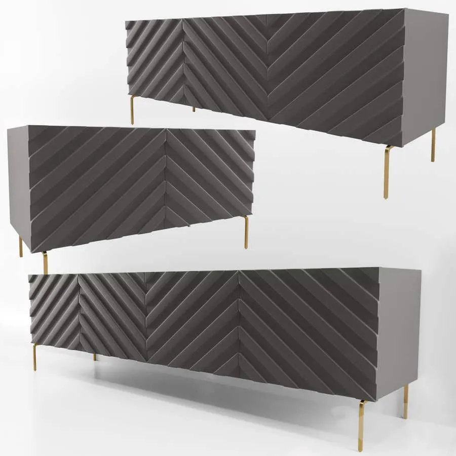 3dSky Decorative Chevron Console Anthrazit 3D Object