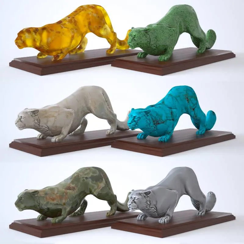 3dSky Figurine Snow Leopard 3D Object
