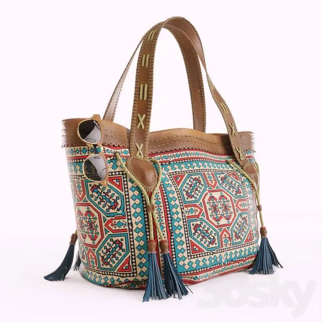 3dSky Hippie Bag 3D Object