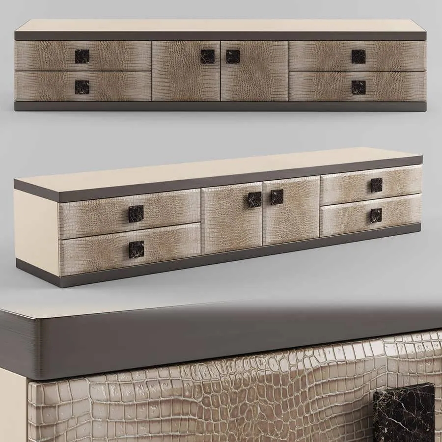 3dSky Longhi Aspen Leather Sideboard 3D Object