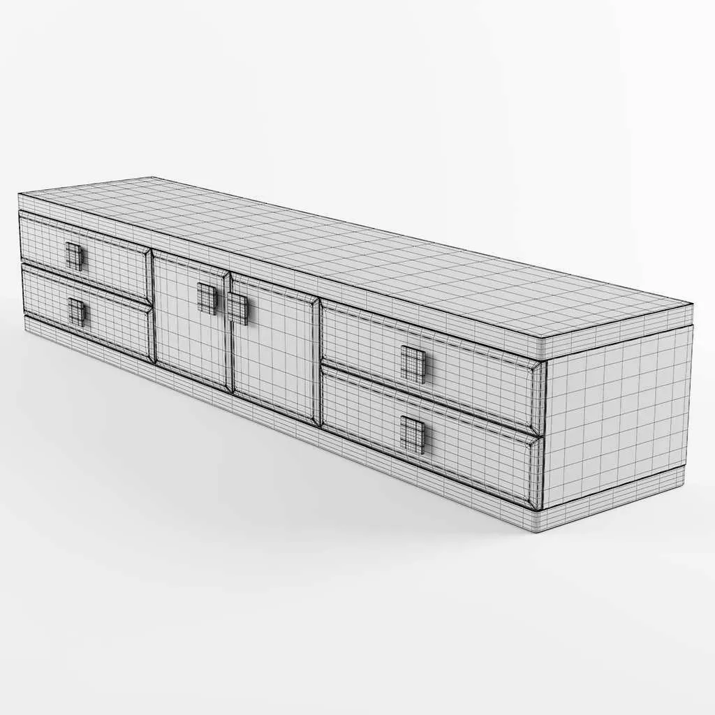 کنسول چرمی سه بعدی Longhi Aspen برای دکوراسیون لوکس