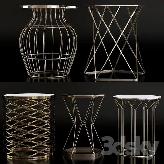 3dSky Luxury Side Table 3D Object