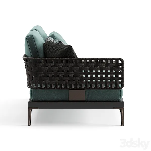 مبل فضای باز Minotti Patio با طراحی لوکس و مدرن.