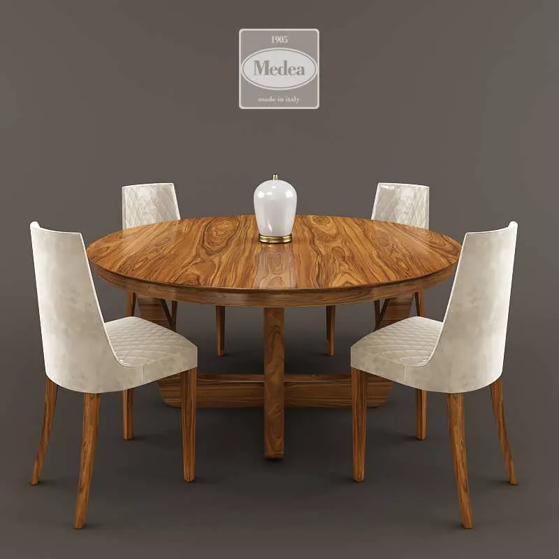 3dSky Medea Table Chairs 3D Object