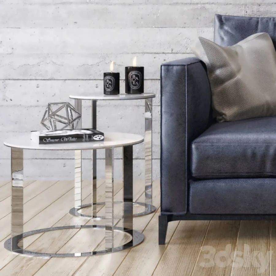 مبل تک نفره سه بعدی Minotti Andersen برای دکوراسیون داخلی لوکس