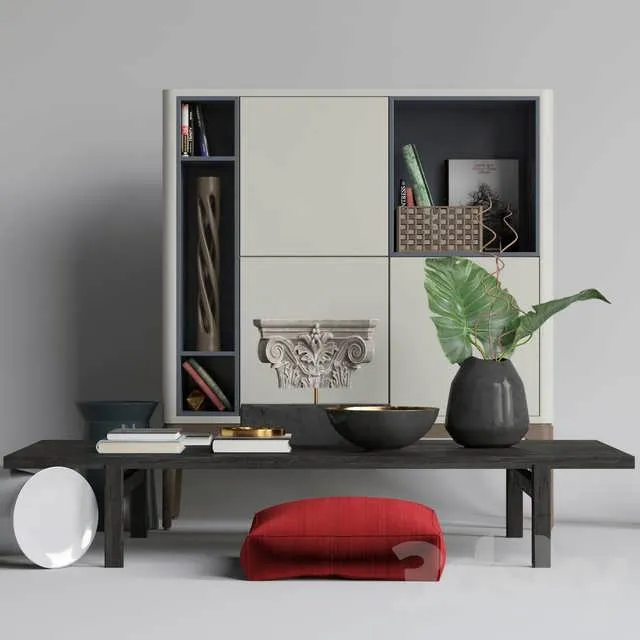 3dSky Poliform Home Hotel Furniture And Decor Set 3D Object