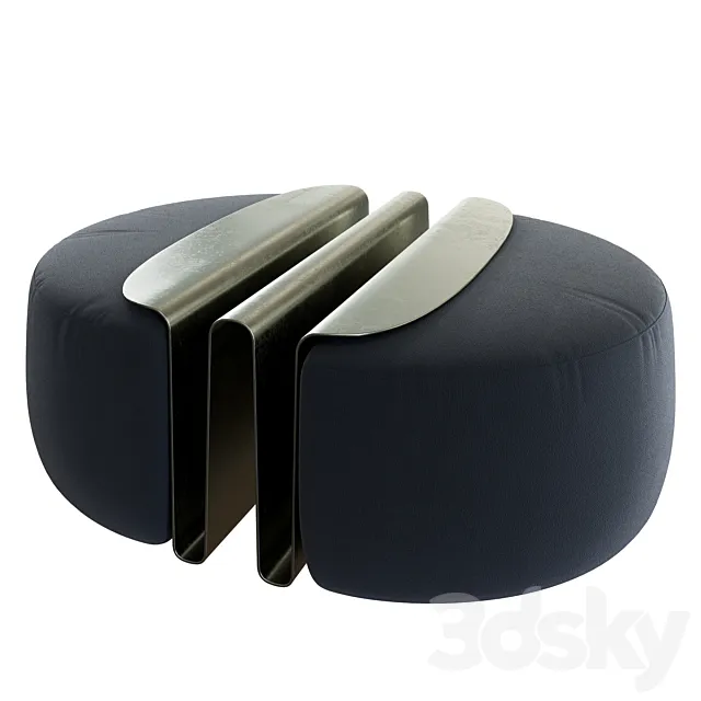 پاف مدرن Natuzzi Wave برای طراحی داخلی.