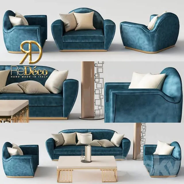 3dSky Redeco Collection 2017 Living Room 3D Object