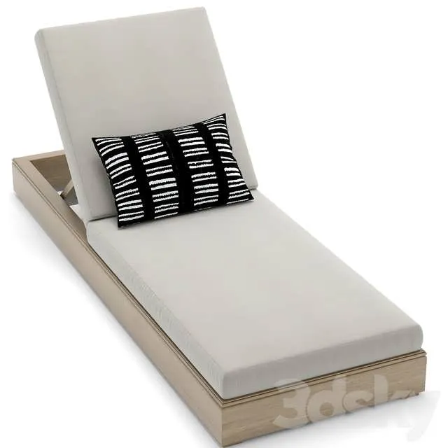 3dSky Restoration Hardware Outdoor Costa Chaise 3D Object