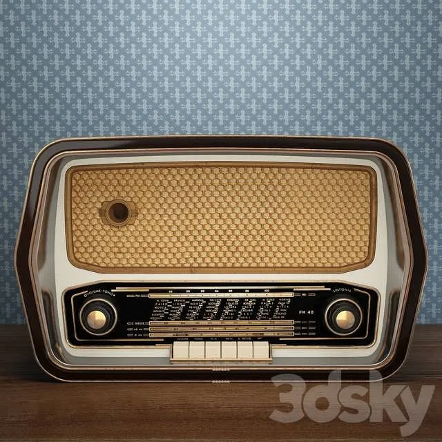 3dSky Retro Radio 3D Object